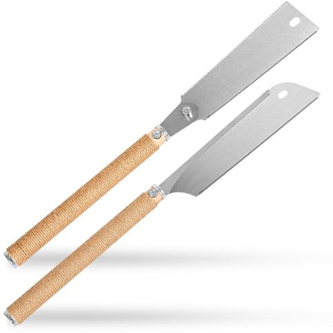 WALTER Japansägen-Set 2-teilig, langlebiges Sägeblatt, Handgriff aus Holz, biegsames Sägeblatt mit grober und feiner Zahnung, beidseitig bezahnt, für Längsschnitte, Quer-und Schrägschnitte