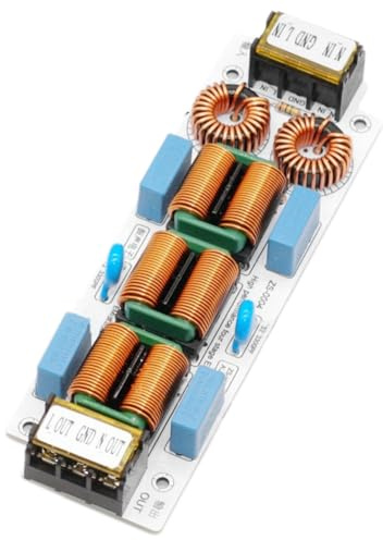 Yurhuit Filtro 10A Soppressore di Interferenze Elettromagnetiche Un 4 Stadi Purificatore Amplificatore Audio EMC di Potenza Comune Guscio