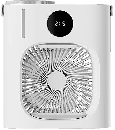 Qcwwy Mini Luftkonditionering, 900 Ml 3 Hastigheter Lågbrus Kylning Fuktande USB Sommar Bärbar Bord Luft Kylare Hela Hus Luft Cirkulation Fuktare för Sovrum Vardagsrummet
