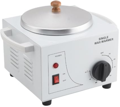 Milageto Calentador de cera eléctrico para salón de belleza, resistente, con temperatura ajustable para depilación, con adaptador para la UE.