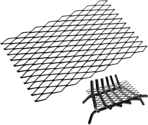 Rejilla para chimenea – Soporte de acero de alto rendimiento – Red resistente al calor – Inserto de metal para un flujo de aire óptimo y protección contra incendios