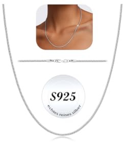 ZOERAY Collier Femme Argent Sterling 925 Sans Pendentif Largeur 1/1,5/2MM