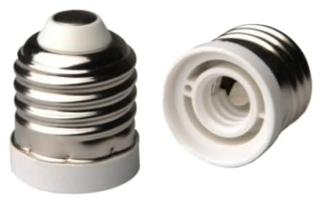 Hållbar plast E27 till E12 lampfot vit metall glödlampsadapter Värmebeständig omvandlare LED-lampa lamplampa