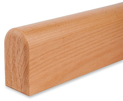Main-courante en bois de hêtre laqué Design profilé et arrondi 45 x 80mm (180 cm)