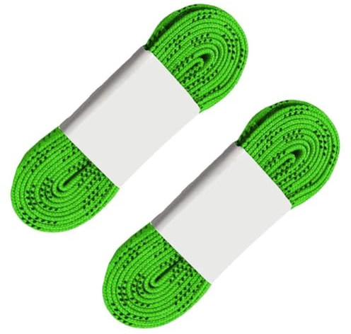 IMIKEYA 1 Pair Professional Ice Hockey Skate Laces 96Inch Waxed Shoelaces for Roller Skates Anti- Freezing Shoe Laces for Boots and Regular Shoes(Green)
