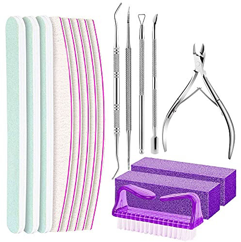 16 limes à ongles professionnelles, Kit de manucure et pédicure, Kit de manucure professionnel pour enlever et tailler les cuticules, Convient pour la maison et le salon