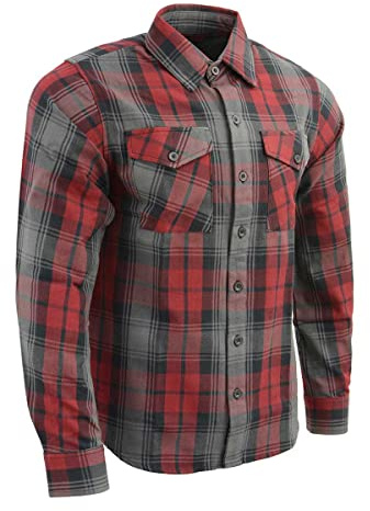 Milwaukee läder män MNG11652 flanellskjorta svart/grå/röd, MULTI, XL