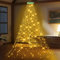 GYLEFY Christmas Tree Lights with Ring, 2Mx16 Lines Fairy Lights Outdoor/Indoor Timer with 8 Modes for Holiday Party House Garden Christmas Tree Decorations-Warm White