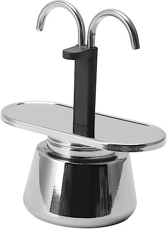 de Moca, para Estufa, de 2 Tazas, de Doble Cabeza, de 2 Tazas, de Moca de Acero Inoxidable de 100 Ml, Italiana para
