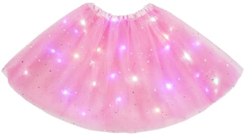 AYBUY Gonna Tulle LED a 3 Strati per Ballo, Tutu per Carnevale, Halloween, Matrimonio