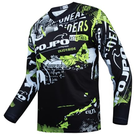 PSPORT Dirt Bike Jersey for Youth, Kids Mountain Bicycle Shirt Long Sleeve Children Downhill Jerseys for Motorcycle Motocross BMX Moto Mx Offroad Racing