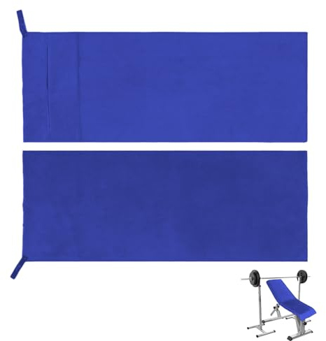 KIRVOS Toalla de Deporte, 120 x 50 cm, Toalla Gym Bolsillo con Cremallera,Toalla de Microfibra,Ligera al Aire Libre Toalla,para Deportes, Fitness, Camping, Azul Oscuro