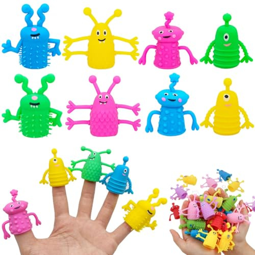 SZJFYMQ Títeres de Dedo, Marionetas de Dedos, Marionetas de Dedos en Forma de Monstruo niños, para Niños Regalo de Cumpleaños Halloween, Navidad