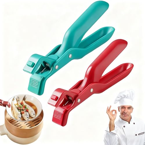 Multi-Purpose Anti-Scald Bowl Holder Clip, Silicone Non-Slip Heat Insulation Anti-Scald Clip, Multi-Function Anti-Scald Bowl Clip, Ergonomic Kitchen Tool for Microwave, Oven & Air Fryer (2pcs)