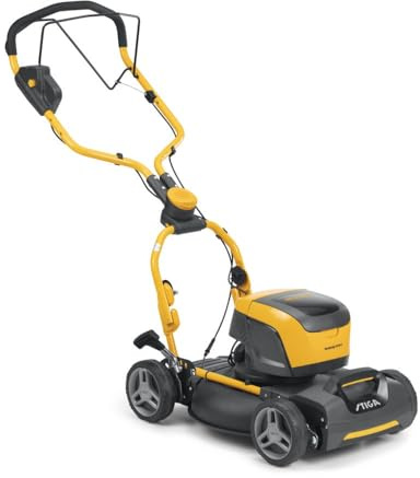 STIGA Multiclip 547e S Tagliaerba a Batteria Kit, 2 Batt. 48V 5 Ah + Caric., 45 cm – Mulching Integrato, Regolazione Centralizzata – Prati fino a 800 m²