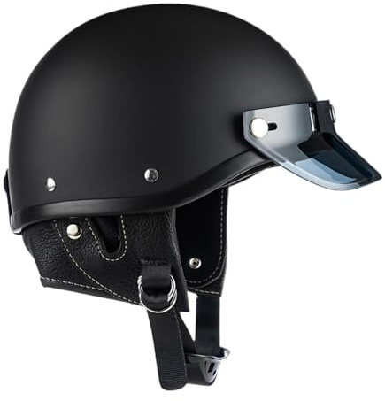 Casque Moto Demi-Coque pour Hommes Casque Demi-Coque