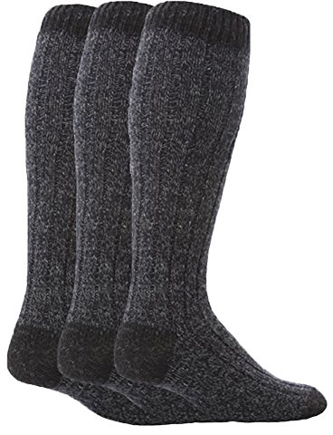Workforce - 3 paires homme extra longues hautes laine chaussettes pour marcher (39-45 eur, WF0035NVY)