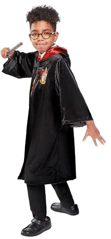 Rubies Costume Harry Potter Deluxe per Bambino e Bambina, XL 9-10 anni, Licenza Ufficial, Tunica con Cappuccio, Unisex, Gryffindor