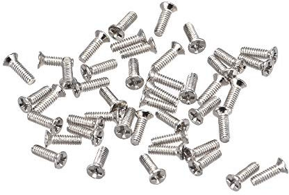 sourcing map M1.2 x 4mm Phillips Screw Fastener Silver Tone for Laptop PC TV Fan Switch 150pcs