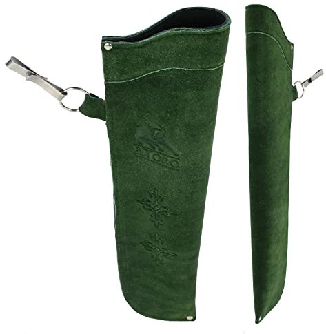 elToro Wild Colorz Side - Seitenköcher, aus hochwertigem robusten Wildleder, mit Gürtelclip, Top Zubehör für Pfeil und Bogen (Grün)