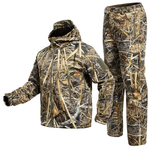 YEVHEV Quiet Hunting Clothes Suit Clothing Gear Camouflage Hoodie Jacket Pants