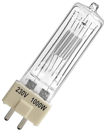 LedWekei GY9,5 Halogenlampen, 220 V Halogen GY 9,5 1000 W, Strahlerlampen, dimmbare 3200 K warmweiße Glühbirnen, 1 Stück