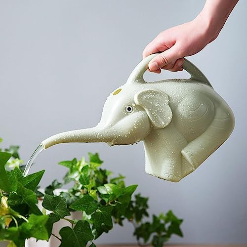 Elephant Pla-stic - Regadera de interior de 2 litros, regadera de plantas de interior, regadera de animales con boca larga, herramienta de jardinería para patio, césped, suministros de riego al aire