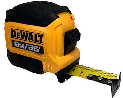 DeWALT Compact Series Tape Measure 8m/26ft (Width 28mm) 3m of extended reach allows easy one person work finger brake for ultimate blade control Accuracy: EC Class II
