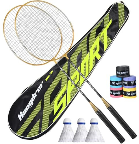 Badminton Set Badminton Schläger Set 2 Spieler Für Erwachsene Kinder 2 Badmintonschläger 3 Bälle Inklusive Tragetasche Leichtgewicht Badminton Schläger Federballschläger Set Für Training, Sport