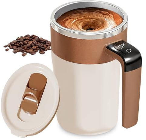 Tazza magnetica da 400 ml, con indicatore di temperatura, tazza automatica automatica per caffè, latte, tè, cioccolata calda