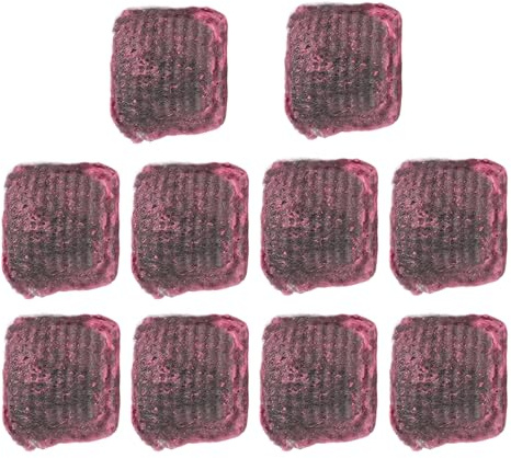 Estropajo de Lana de Acero con Jabón, Pack de 10 Unidades, Esponja para Fregar y Limpiar Ollas, Sartenes, Baterías de Cocina, Parrillas y Hornos, Elimina la Grasa y Suciedad Incrustada