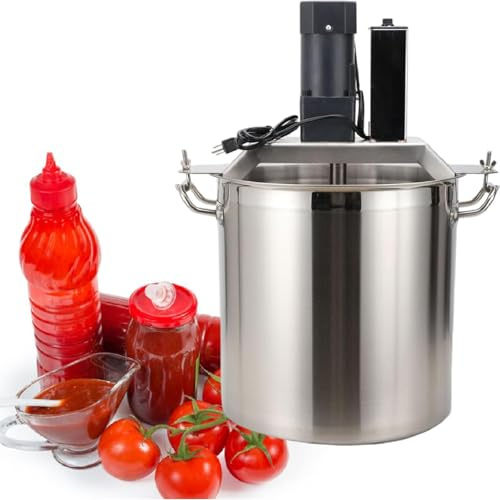 Självrörande grytmixer, kokkärl med justerbar hastighet med 4-bladsskrapa för sylt, sås, heta krukor, handsfree matlagningsverktyg, 25 L kapacitet för hemmakök