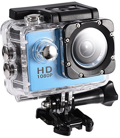 Topiky Cámara de acción 4K WiFi Impermeable 30m Deportes al Aire Libre Video DV Cámara 1080P Full HD LCD Mini videocámara con 900mAh Baterías Recargables y Accesorios de Montaje Kits(Azul)