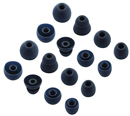 ALXCD Lot de 8 paires d'embouts de rechange pour casque Powerbeats Pro, S/M/L/D, 4 tailles, en silicone souple, pour Powerbeats Pro (bleu marine)