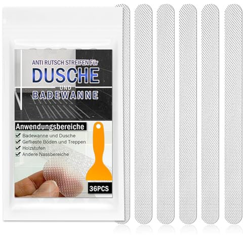 Ruitena - 36pcs Non-Slip Strip Stickers, Anti Slip Grip Stickers Non Slip Strips Pad Bathtub Flooring Safety Tape Mat for Bath Shower (20mm * 200mm)