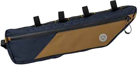 AGU Tube Bikepacking Borsa Bici Telaio, Borsello Bici da Fissare al Telaio, Borsa Telaio Bici Idrorepellente, Riflettente, Montaggio Semplice, Poliestere Riciclato - Blu - 4L