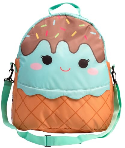 BigMouth x Squishmallows Original Cooler Bag, Large Insulated Travel Bag, Squishmallow Accessory Tote, Cute Picnic Essentials & Backpack Storage - Maya The Ice Cream Cone