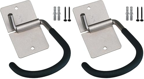 BBB Cycling Bike Hook for Vertical Bike Storage Mountain and Road Bike I Bicycle Wall Hanger I Ceiling Mount I Indoor Storage Ideas I Parking Hook BTL-26 (Pack of 2)