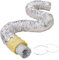 VEVOR Tubo Flessibile Coibentato 130x7620 mm Condotto di Sfiato Termoisolante in Alluminio PET con 2 Fascette Stringitubo Protezione a Tre Strati per Ventilazione, Riscaldamento, Raffreddamento, R-4.2