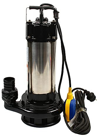 Pompe de relevage eaux chargées,1,5kW 220V pompe à matières fécales industrielle pompe à eaux usées Cutter 36000L/h Pour le pompage des eaux sales, des piscines, des caves, des fosses septiques.