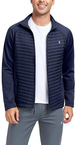 Little Donkey Andy Veste de randonnée isolée pour homme - Respirante - Thermique - Veste hybride légère et chaude, N bleu foncé, XXL