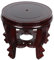 LOORGVEL Ornement de Bureau Vintage Support d'aquarium Grand trépied réservoirs de Poisson Colonne Montante Haut Support pour Aquarium Base décorative présentoir à bonsaï en Bois Brown