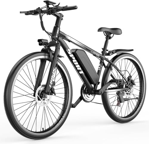 Sinaopus Vélo Électrique Homme,VTT Electrique Batterie 48V 10Ah Jusqu'à 80 km d'Autonomie 25 Vitesse Ebike， Moteur 250W 26 Vélo électrique à Moteur Central, Vélo électrique de Ville pour Adultes