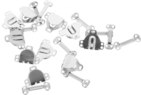 SUPVOX Lot de 10 sets de Crochets et Œillets Métalliques Argentés Taille 11 Fermetures Ajustables pour Couture de Pantalons Jupes et Manteaux Kit de Couture Polyvalent pour