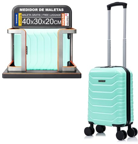 RAYKONG Maleta de Cabina ABS 40x30x20(24L)| Maxima Capacidad | Equipaje de Mano con Ruedas Desmontables para Ryanair | Vueling | EasyJet - Menta
