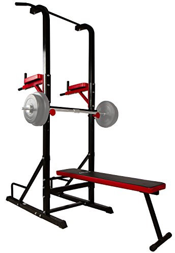 CCLIFE Power Tower Dip Station Klimmzugstange für Krafttrainingsgeräte für das Heim-Fitnessstudio