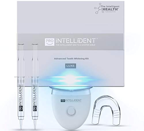 The Intelligent Health Pro Intellident Zahnaufhellung Teeth Whitening Kit mit UV-Licht-Technologie zum Zähne Aufhellen - Zahnbleaching Gel Set für Strahlend Weiße Zähne - Sanft & Peroxidfrei