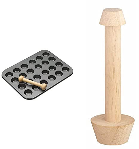 KitchenCraft Stampo Per Crostatine Con Mini Matterello, Acciaio, Grigio & Kitchen Craft Master Class - Pressino Per Canapé E Pasticcini