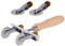 Tagliapasta Roulette Coupe-pâte feuilletée fraîche | 2 Lames Lisses réglables + kit d'économie 2 Lames dentées | diamètre 36 mm en Acier Inoxydable et poignée en Bois | emporte-pièces