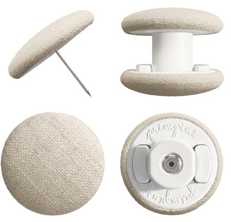 Primpins Duvet Clips Pin Fasteners - Classic Linen - Natural, Set of 4